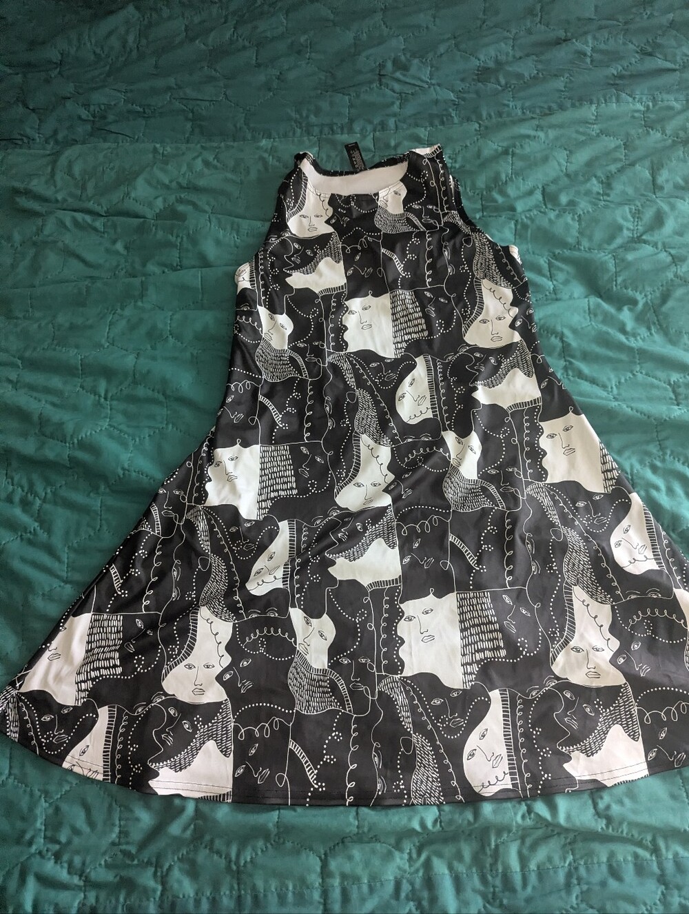 Blackmilk Shift Dress Black And White Faces